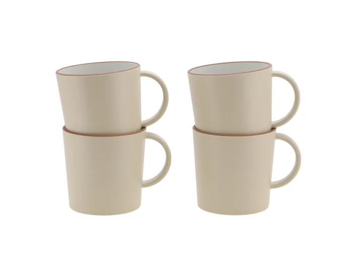 Travellife Avila rPET Travel Mugs - 4pcs White