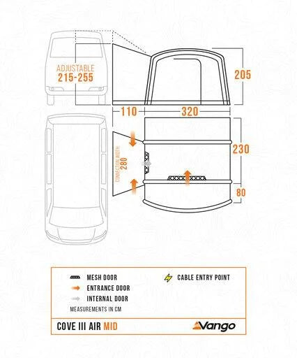 Vango Cove III Air Mid Drive Away Awning - 2026 Model