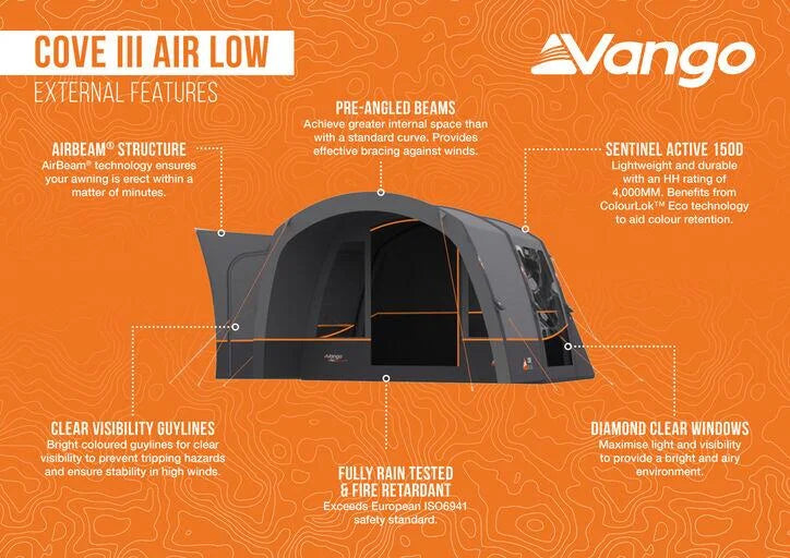 Vango Cove III Air Low Drive Away Awning