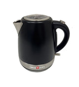 Swiss Luxx Black Steel 1ltr Cordless Kettle