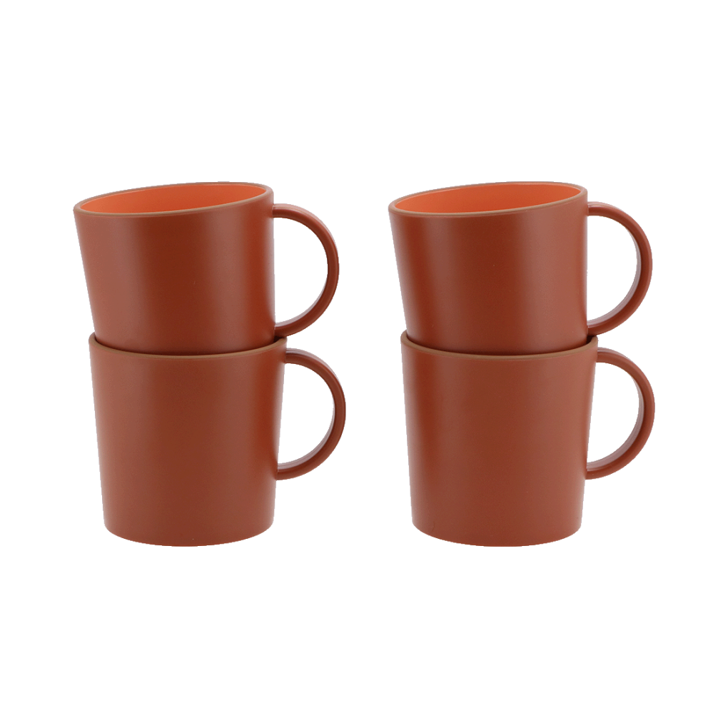 Travellife Avila rPET Travel Mugs - 4pcs Terracotta
