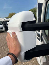 Milenco Mirror Protectors (Fiat, Citroen, Peugeot, Ducato) 2025 Onwards (7535) WHITE - LONG / SHORT ARM