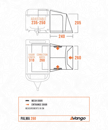 Vango Palma 260 Poled Awning