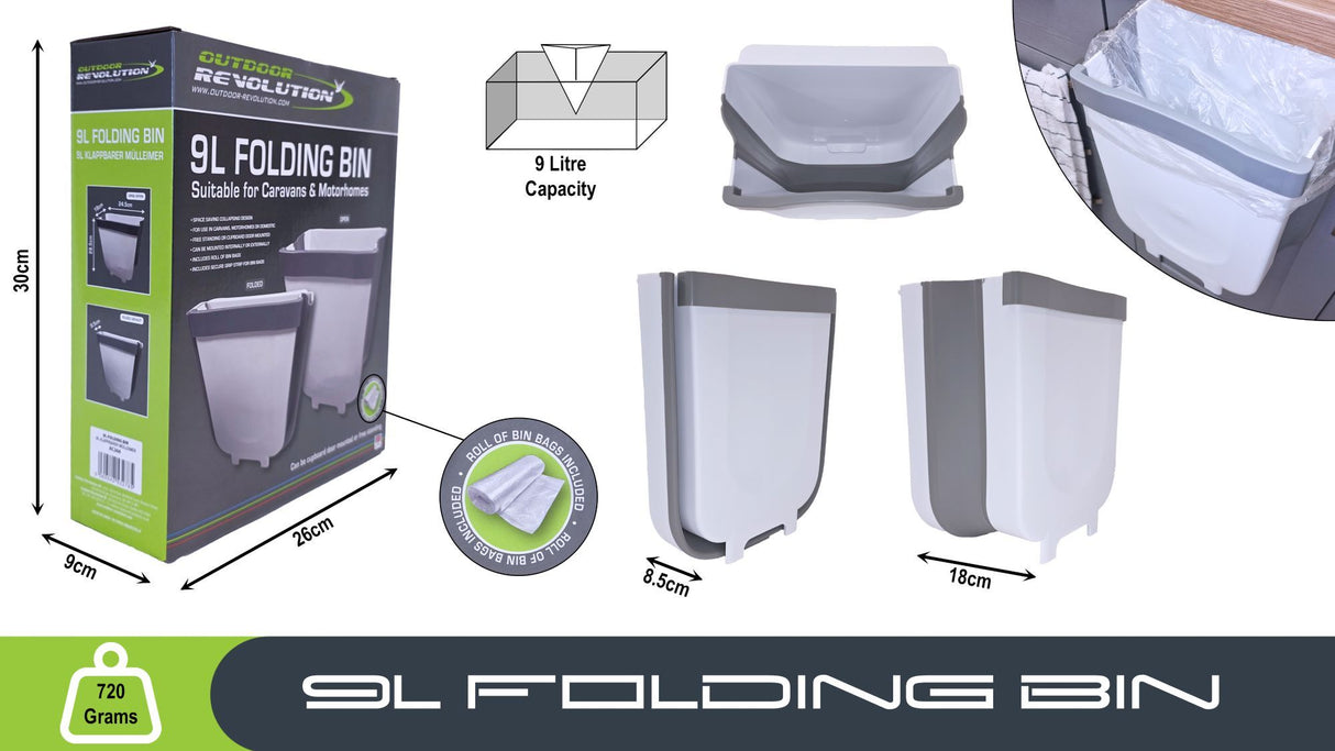 Outdoor Revolution 9L Folding Bin