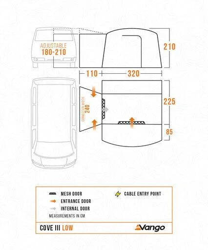 Vango Cove III Low Poled Drive Away Awning 2026