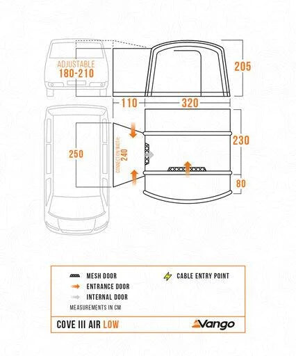 Vango Cove III Air Low Drive Away Awning