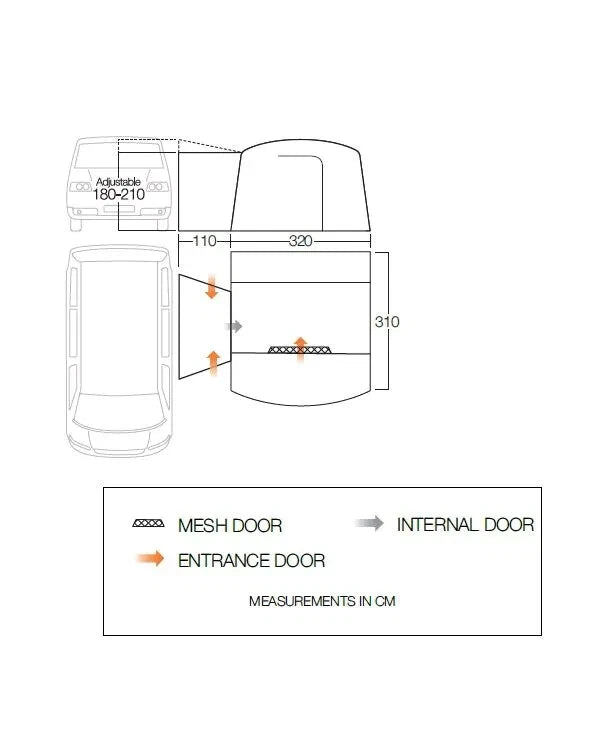 Vango Cove II Low Poled Drive Away Awning - 2023 Model