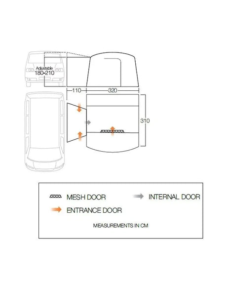 Vango Cove II Low Poled Drive Away Awning - 2023 Model