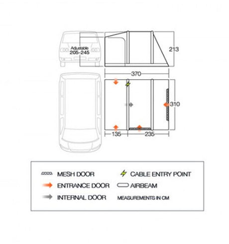Vango Kela V Air Standard Drive Away Awning